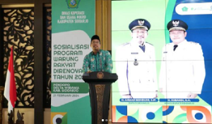 Bupati Sidoarjo Lanjutkan Program Renovasi Warung Rakyat, Tahun 2024 Target 400 Unit