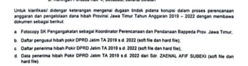 MAKI Desak KPK Tuntaskan Penyidikan Dugaan Korupsi Hibah 2019 – 2022 yang Melibatkan “Pejabat” di Lingkungan Pemprov Jatim