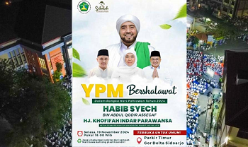 Terbuka untuk Umum, YPM Bersholawat Bersama Habib Syech Abdul Qodir Assegaf di GOR Sidoarjo